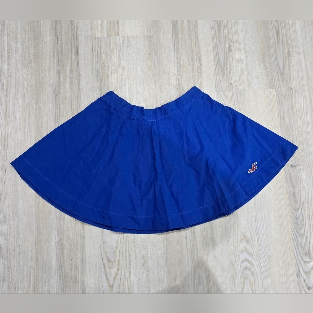 Hollister Mini Skirt Circle Skater Blue Lightweight NWT